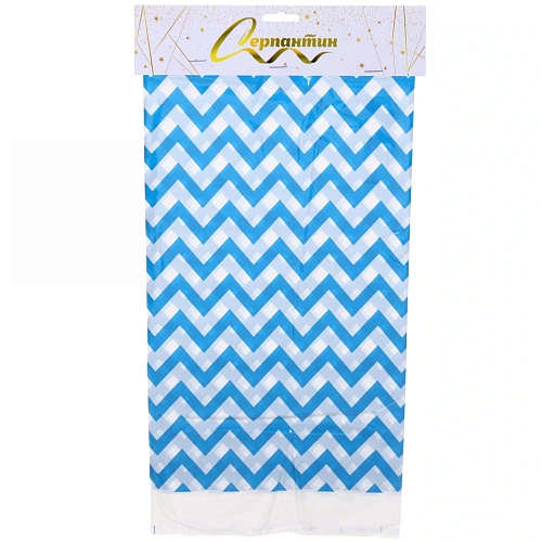 Скатерть "Волны" голубая 108*180см, пвх 