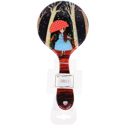 Расческа массажная круглая ЭФФЛОДИ, микс 4 дизайна, 2210см (PVC подвес)_5