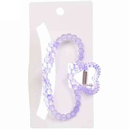 Заколка-краб для волос на блистере Cruella- Сердце, микс 6 цветов, 9,5 см_11