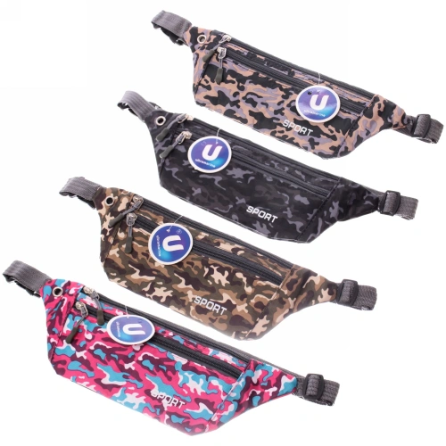 Сумка на пояс для документов и телефона "Ultramarine - Street sports", яркое хаки, микс 4 цвета, 34*11,5*19,5см