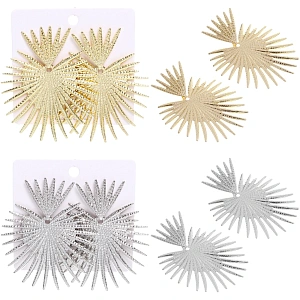 Серьги "ЭЛЛОДИ", солнце, цвет золото и серебро, 7*5,5см