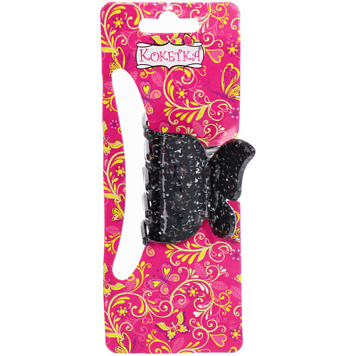 Заколка-краб для волос  ЭЙФОРИЯ ФЛО, нинель, микс 6 цветов, 4,7см (блистер Кокетка)_12