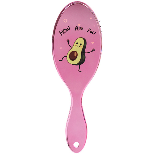 Расческа массажная зеркальная Animals, авокадики, микс 4 цвета, 722 см (блистер Ultramarine)_8