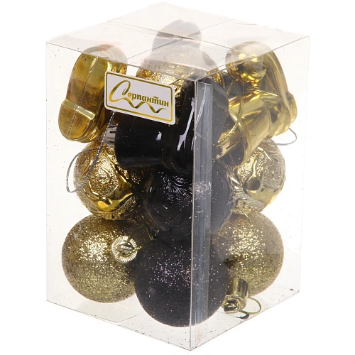 Набор украшений Волшебное сияние 4 см (13 предметов),золоточерный_3