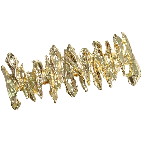 Заколка-автомат для волос AKS - DesignPRO, зиг-заг, цвет золото и хром, 6,52,5см_4