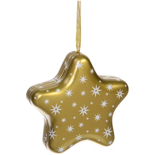 Банка жестяная Звезда 12,64,8см, цвет золото_3