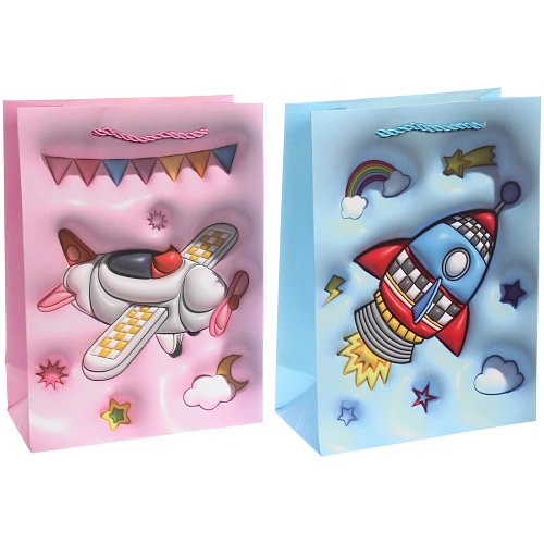 Пакет подарочный Самолет 1824850 см, микс_4