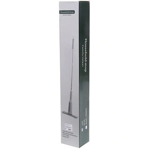 Швабра с отжимом, ручка 125 см в комплекте две насадки цвет серый_18