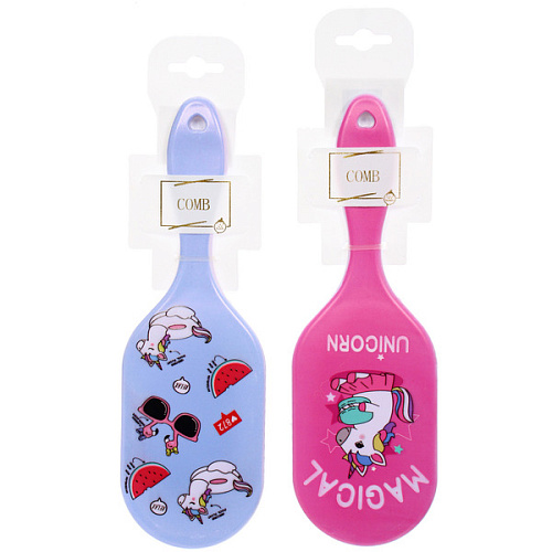 Расческа массажная овальная КОТИКИ, микс 4 дизайна, 237,5см (PVC подвес)_8