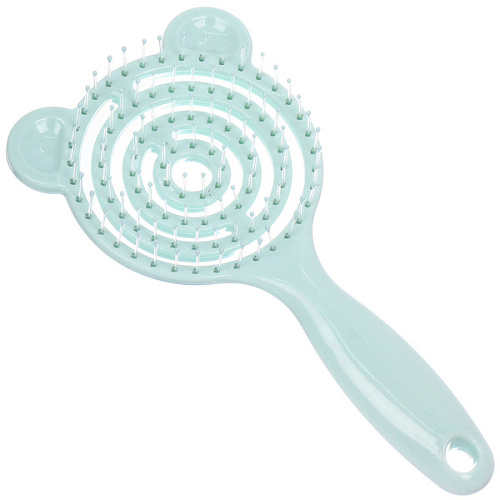 Расческа массажная продувная с ушками Ушастик, цвет салатовый, 920см (Ultramarine блистер)_3