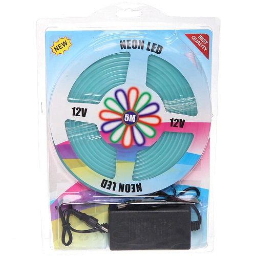 Гирлянда для дома Лента светодиодная NEON 5 м 10мм, 600 ламп LED, 1 реж, степень защиты IP20, Голубой_3