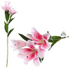 Цветок искусственный "Natur" 75см Лилия розовая