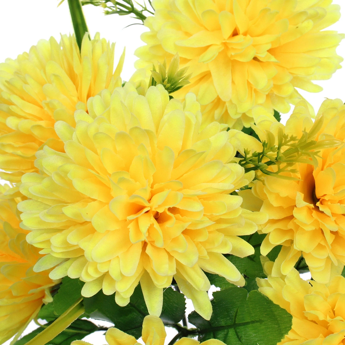 Искусственные цветы "Цветочная мелодия" Хризантемы 40см 7 цветков желтые