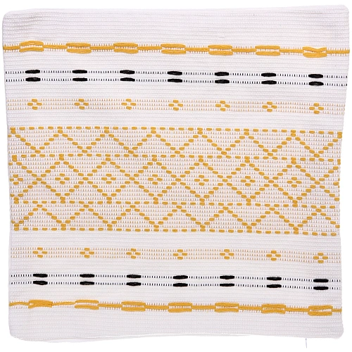 Чехол для декоративной подушки CARNE, 4343 см, цвет бело-жёлтый_4