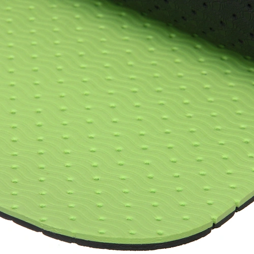 Коврик для йоги 6 мм 183х61 см Sports time перфорированный (ТРЕ), салатовыйсерый_8