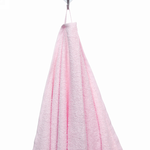 Полотенце махровое 70140см LUNA цвет светло-розовый 10100 плотность 360грм2 с петелькой-подвесом_9