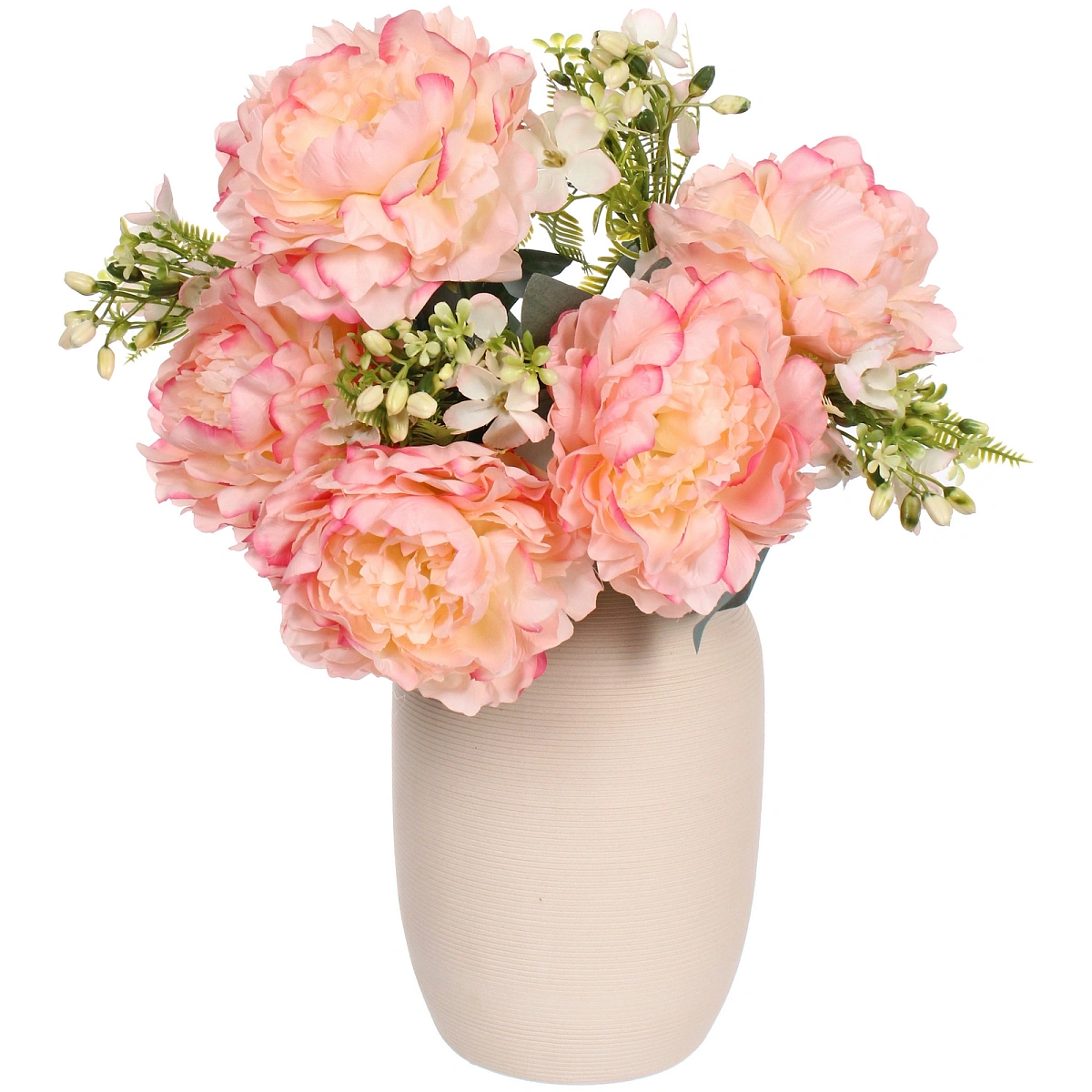 Искусственные цветы "Пионовое наслаждение" 46см 5 цветков розовые