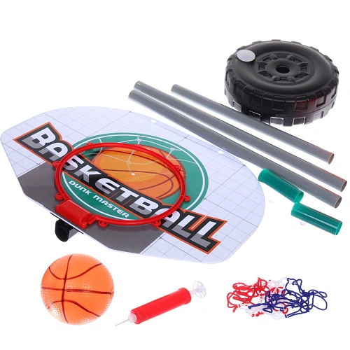 Набор тренировочный для баскетбола ZG270-225 кольцо с подставкой 150 см, сетка, мяч 12 см, насос_11