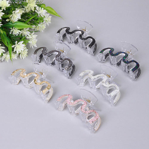 Заколка - краб для волос на блистере FANTEO, шесть цветов в ассортименте, 9см  _3