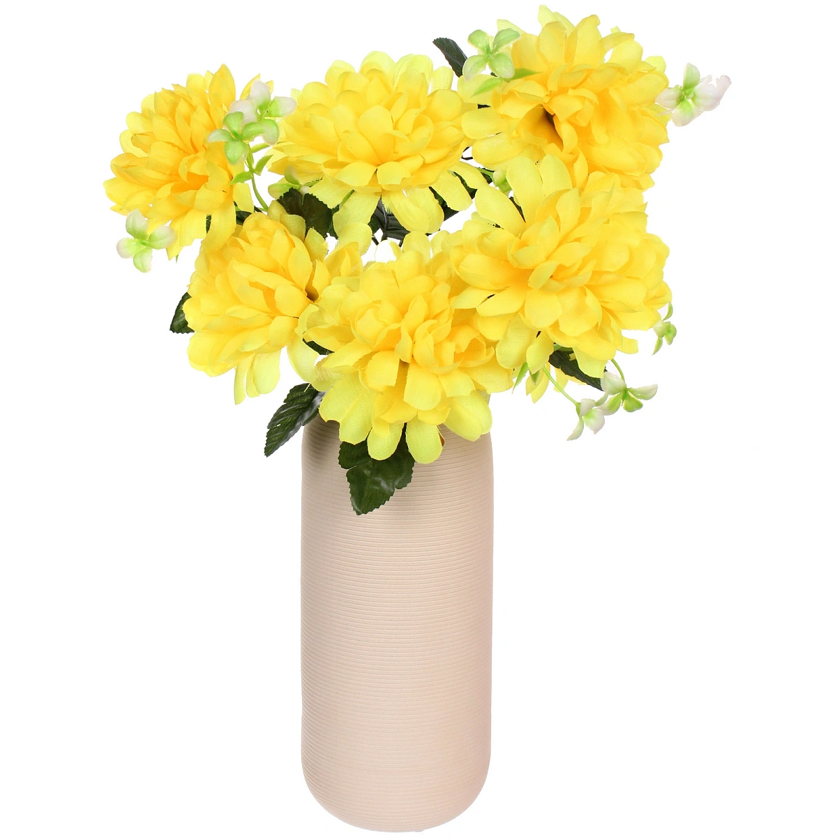 Искусственные цветы "Цветочная мелодия" Хризантемы 49см 7 цветков желтые