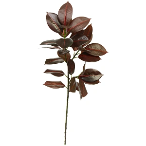 Искусственное растение "Ветка Фикуса" 100см бордовая