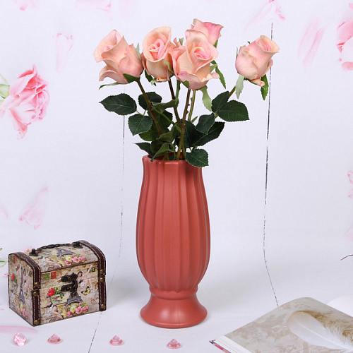 Ваза из пластика Вивьен 1024см цвет коралловый_3