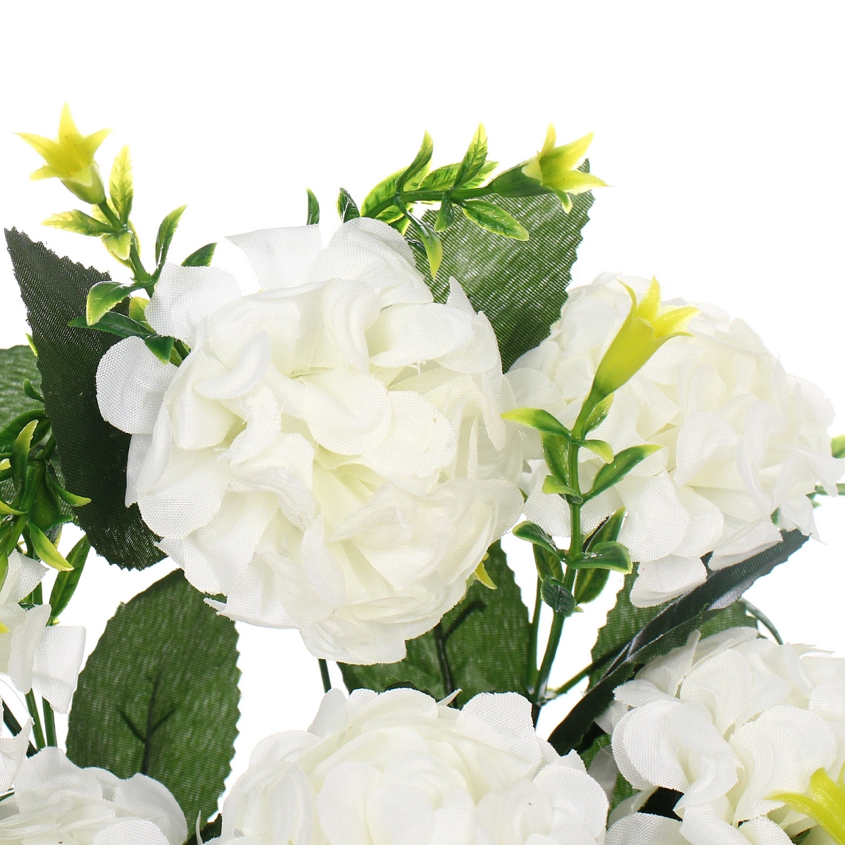 Искусственные цветы "Цветочная мелодия" Гортензии 40см 10 цветков белые
