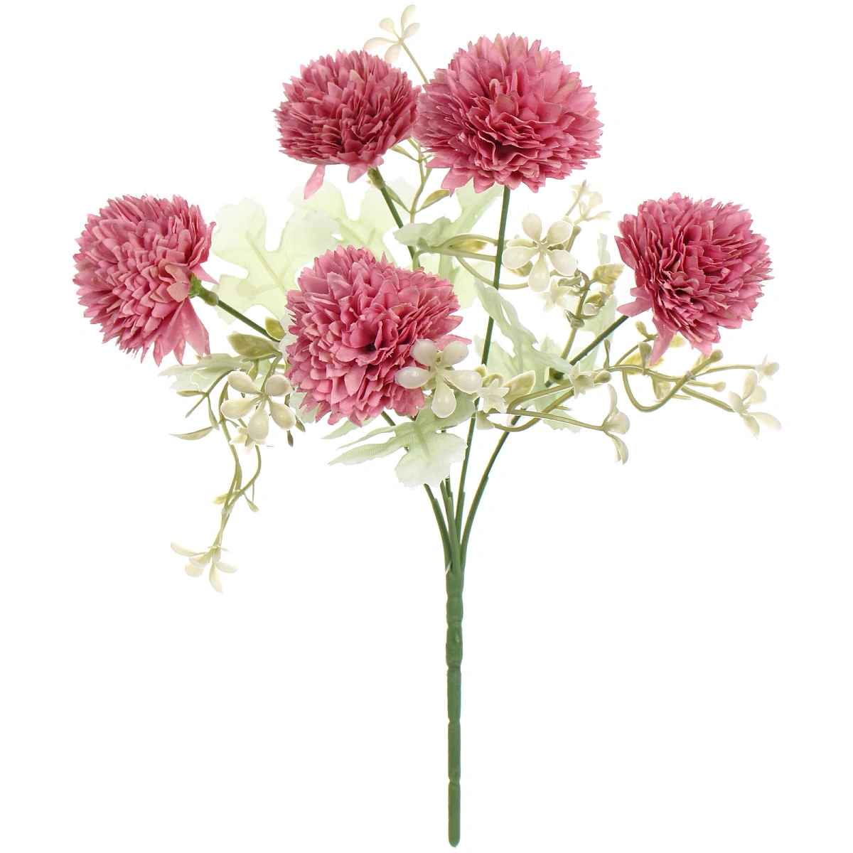 Искусственные цветы "Букет хризантем" 25см 5 цветков розовые