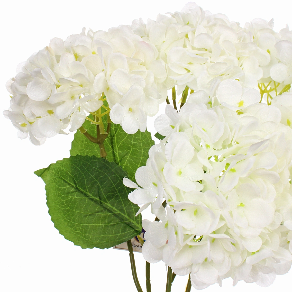 Искусственные цветы "Гортензия"  48см 5 цветков белые