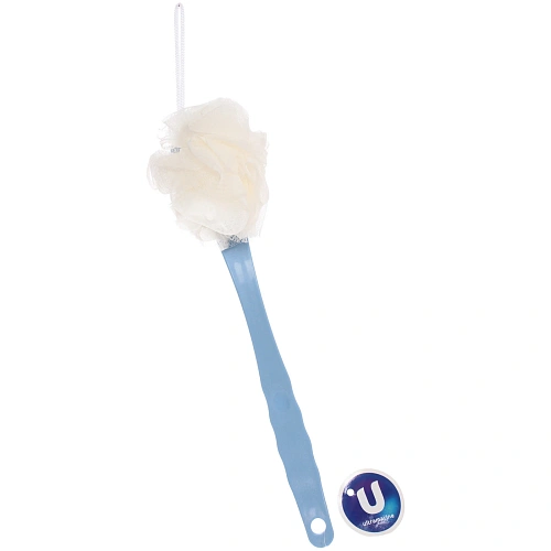 Мочалка массажная PREMIUM - FARGO, на пластиковой ручке, цвет голубой, 3510см (лейбл Ультрамарин)_5