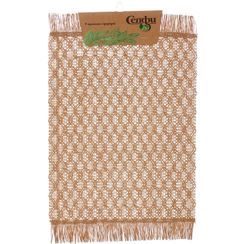 Салфетка на стол 30*45см "Бохо" плетеная, коричневая