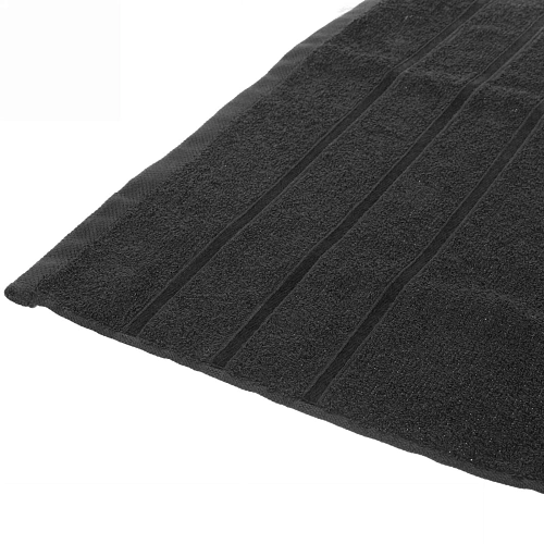 Полотенце махровое 70140см LUNA цвет черный 10650 плотность 360грм2 с петелькой-подвесом_6