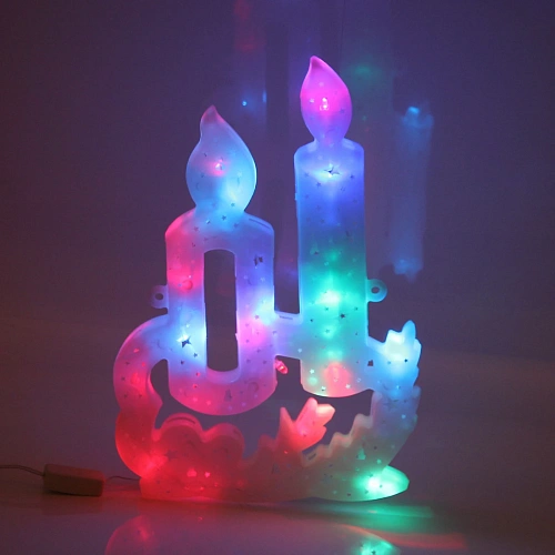 Фигура светодиодная 30 см,Свечи мультицвет_8
