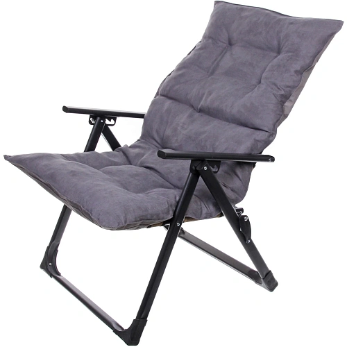 Кресло складное с подлокотниками Люкс, 6264100 см, беж+серый,3 положения_25