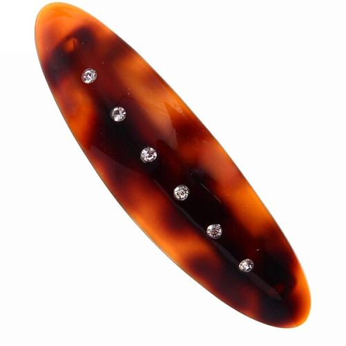 Заколка автомат Коллекция Монталь-Янтарь, овал, микс 2 цвета, 102,5см (Стиль в деталях)_3