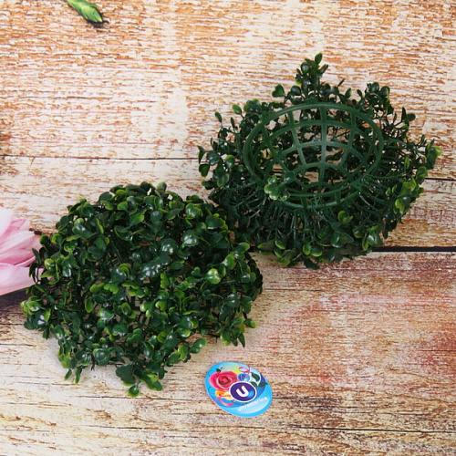 Искусственное растение шар Самшит темно-зеленый D-16см Ultramarine_4