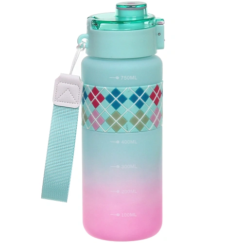 Бутылка питьевая пластиковая 750мл Настроение, микс цветов_12