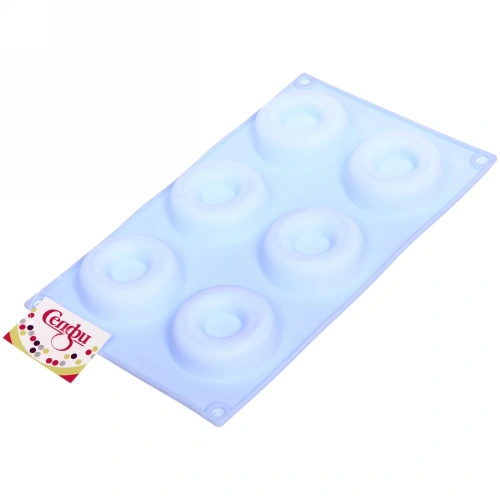 Форма силиконовая "Macarons" Пончики 28,5*17см 6ячеек