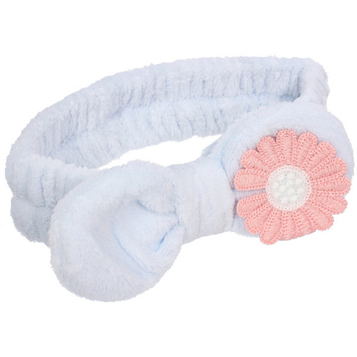 Повязка на голову косметическая ДАЙМОНД РУШ, ромашка, цвет лавандовый, пудровый, небесный и серый, 2055см (ZIP пакет)_9