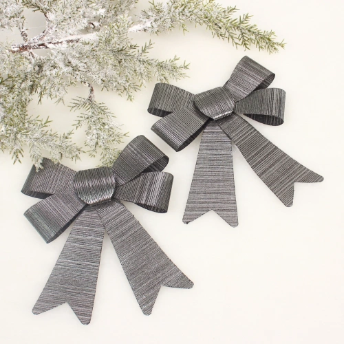 Бант на ёлку "Элегант" 13*18 см (набор 2 шт), Черная ночь