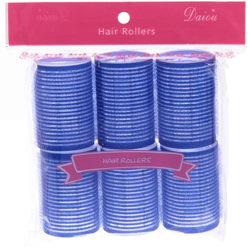 Бигуди липучки, 6шт, однотонные, цвет микс, d-4см_9