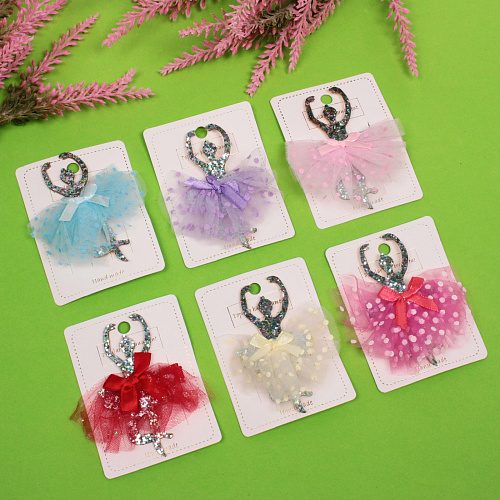 Зажим для волос Балеринка”, микс 6 цветов, 8,510см_3