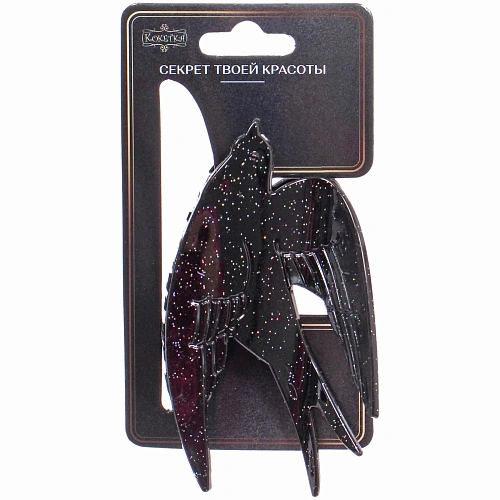 Заколка - краб для волос AKS - VIENTO, микс 6 цветов, классика, 9,55,5см _15