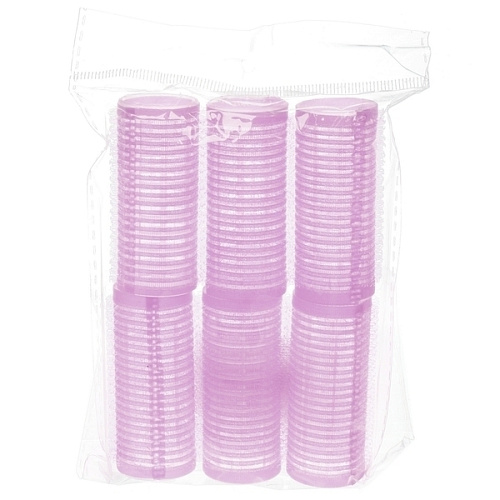 Бигуди липучки, 6шт, однотонные, цвет светло сиреневый, d-2,5см_4