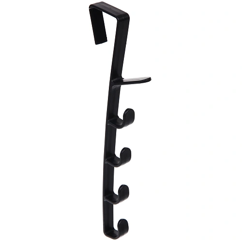 Вешалка надверная на 6 крючков "ПЕРФЕКТХАУС", цвет черный, 27см ( Селфи)