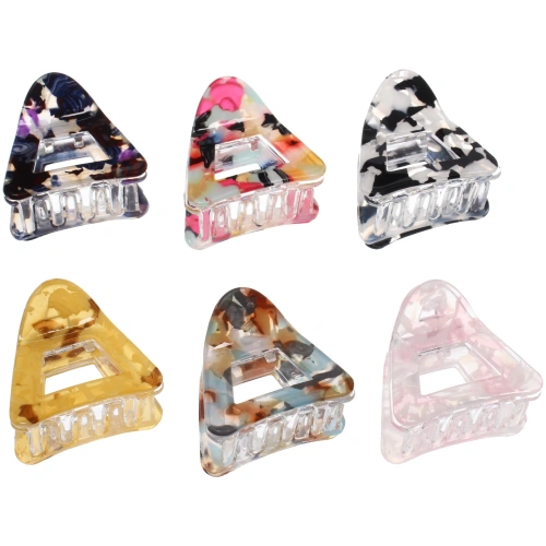 Заколка - краб для волос "AKS-EMPIRE", конус, цвет микс 6 цветов,3,5*3,5см