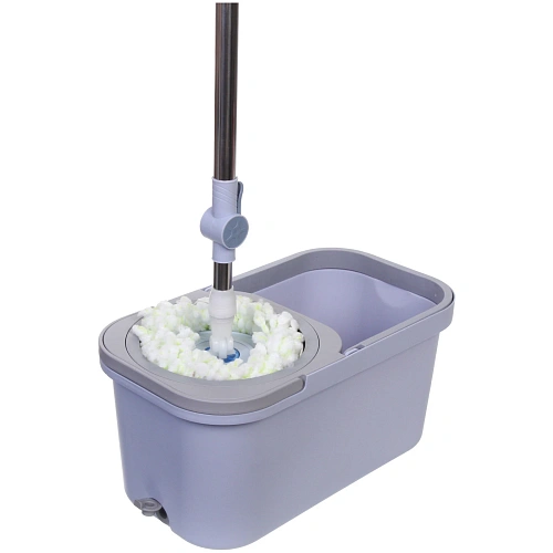 Набор для уборки Селфи Практик (ведро с отжимом, швабра, две насадки) в цветной коробке ZY020_12