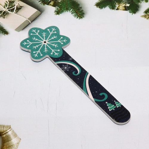 Пилка для ногтей наждачняя в пакете Ультрамарин - Снежинка, 17,84см_2