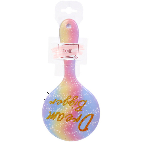 Расческа массажная круглая ТВОИ МЕЧТЫ, микс 4 дизайна, 2210см (PVC подвес)_10