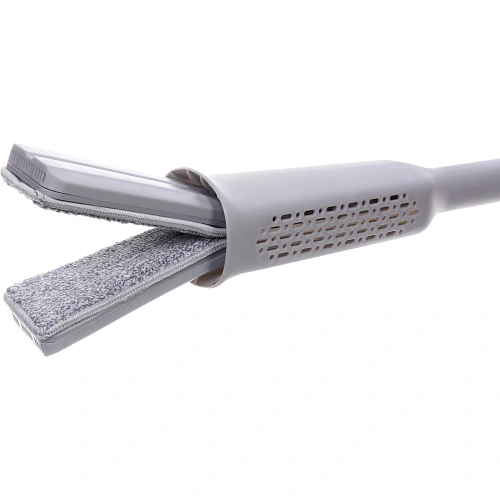 Швабра с отжимом, ручка 125 см в комплекте две насадки цвет серый_24